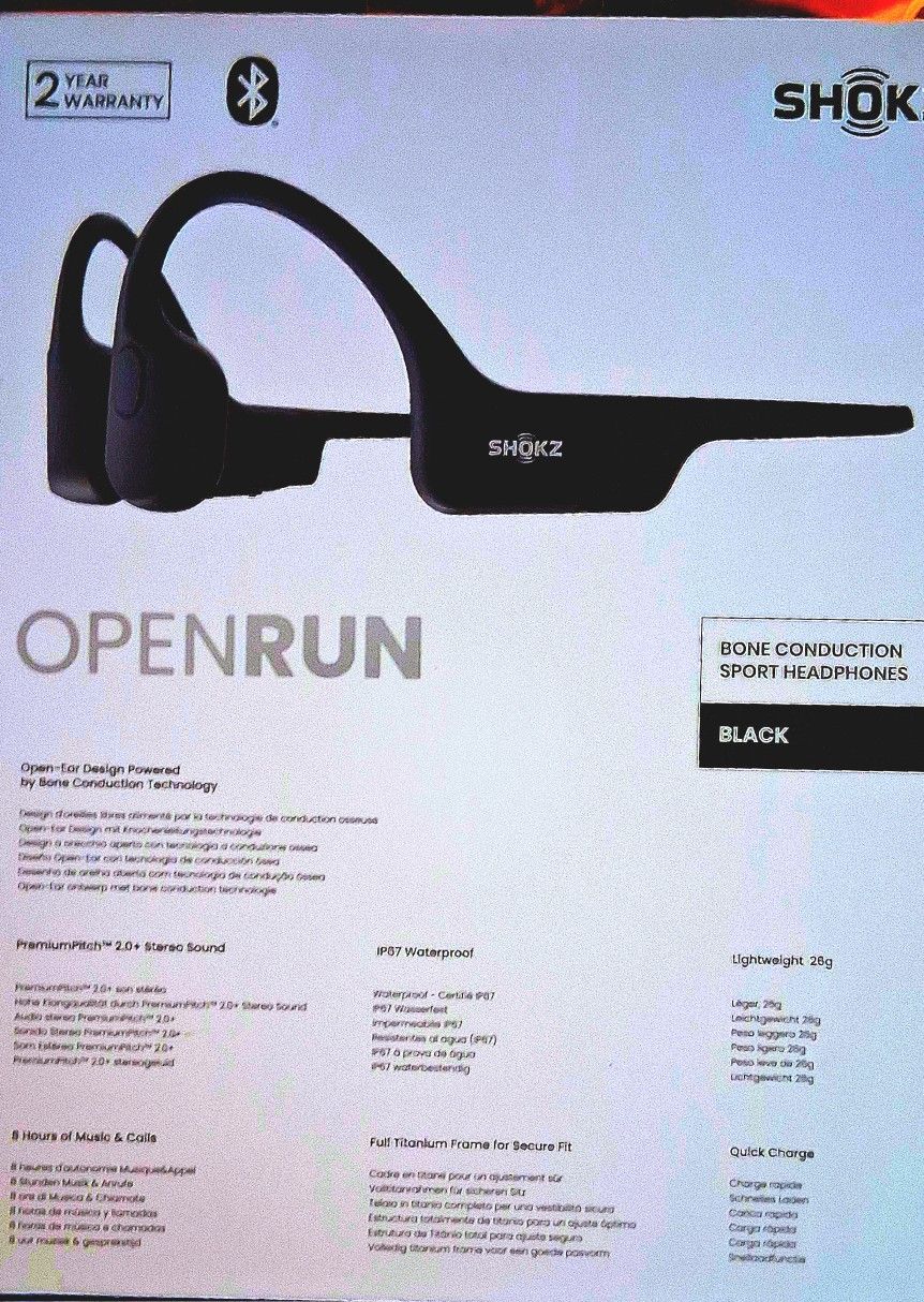 Shockz OPENRUN Sports Black headphones