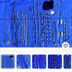 Lot 12 FASHION GEMSTONE NINE WEST SOUTHWEST STERLING SILVER NECKLACE PENDANT ‼️ See Pictures For Details ..
