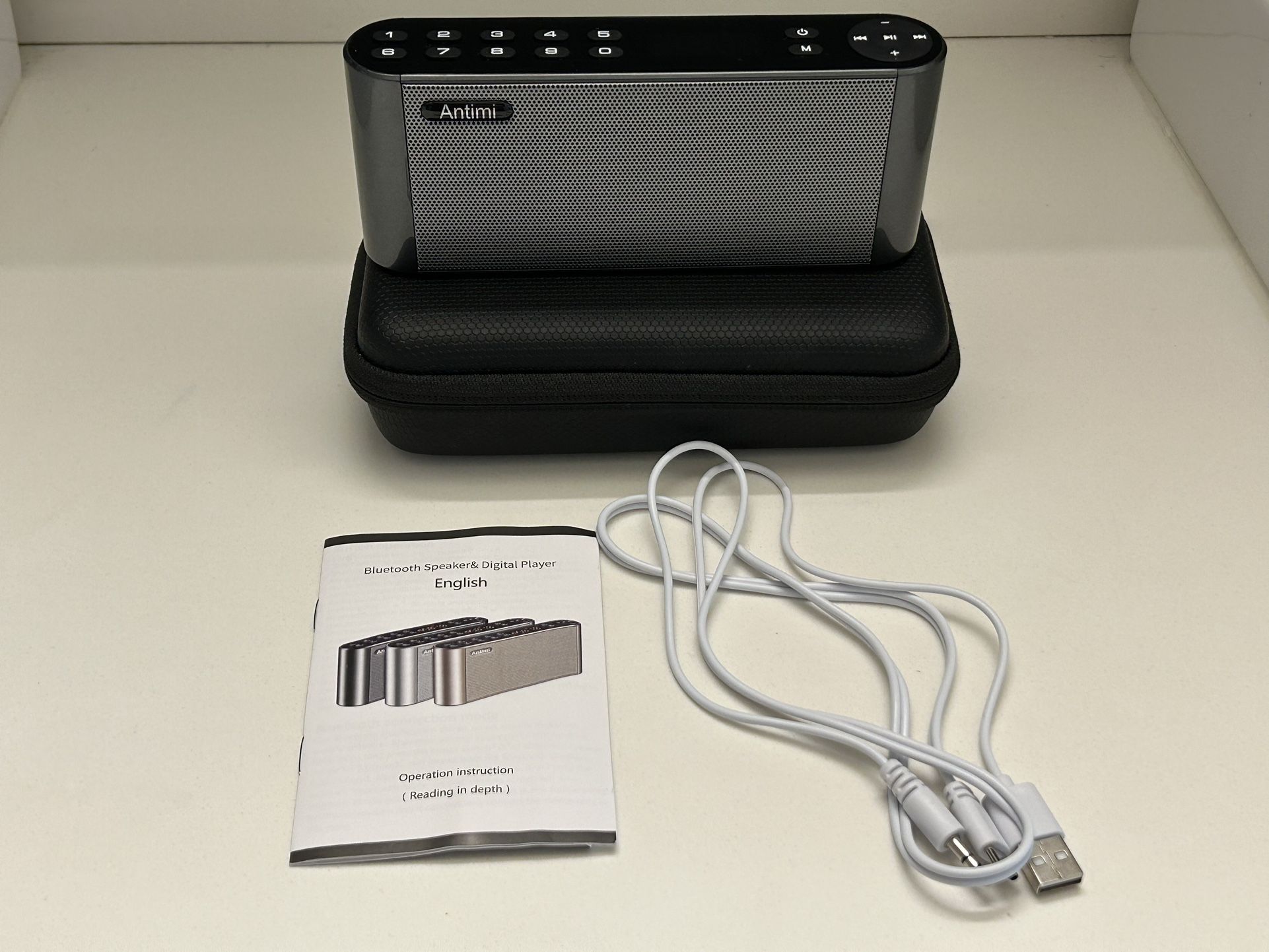 Atimi Bluetooth Speaker and Digital Player with Carrying Case