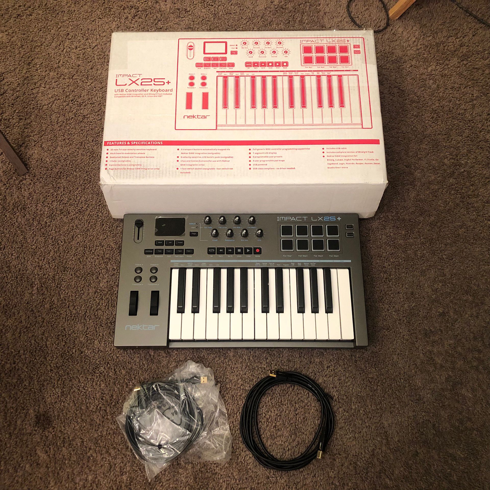 Nektar Impact LX25+ MIDI Controller