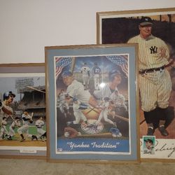 New York Yankees Legends Set Of 3 Wall Poster Size