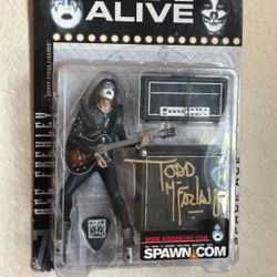 JSA COA# Todd McFarland Signed Autograph Ace Frehley, KISS Alive Figure, Sealed
