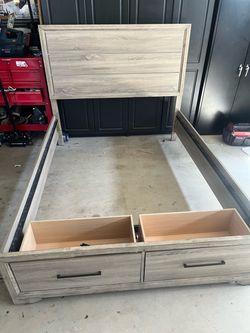 Queen bed frame all parts included