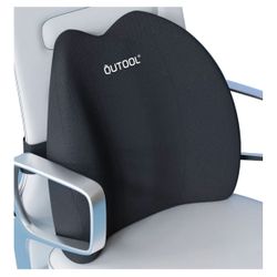 QUTOOL Lumbar Support Pillow for Office Chair, Memory Foam Low Back Support,Back Pain Relief, Ergonomic Back Cushion for Desk Chair,Gaming Chair,Adjus