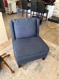 Blue side chair