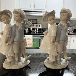 Lladro Girl With Boy perfect condition