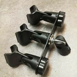 Shure Fully Adjustable Triple Microphone Stand Mount with 3 Mic Clips - Fits SM57, SM58 & More