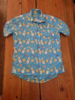 High Noon Novelty Hawaiian Style Button Down Shirt - Size Medium