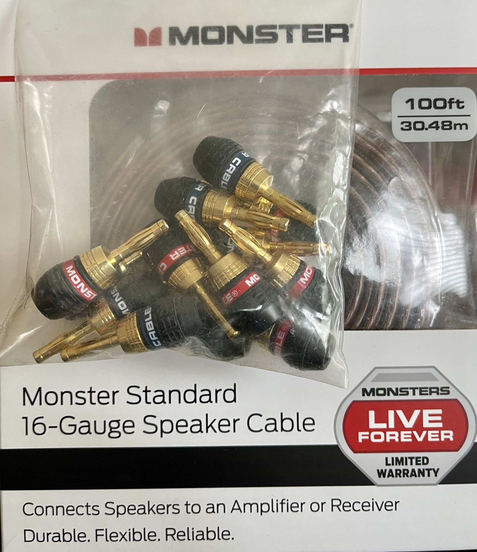 Monster Banana Plugs and 100’ Monster Wire