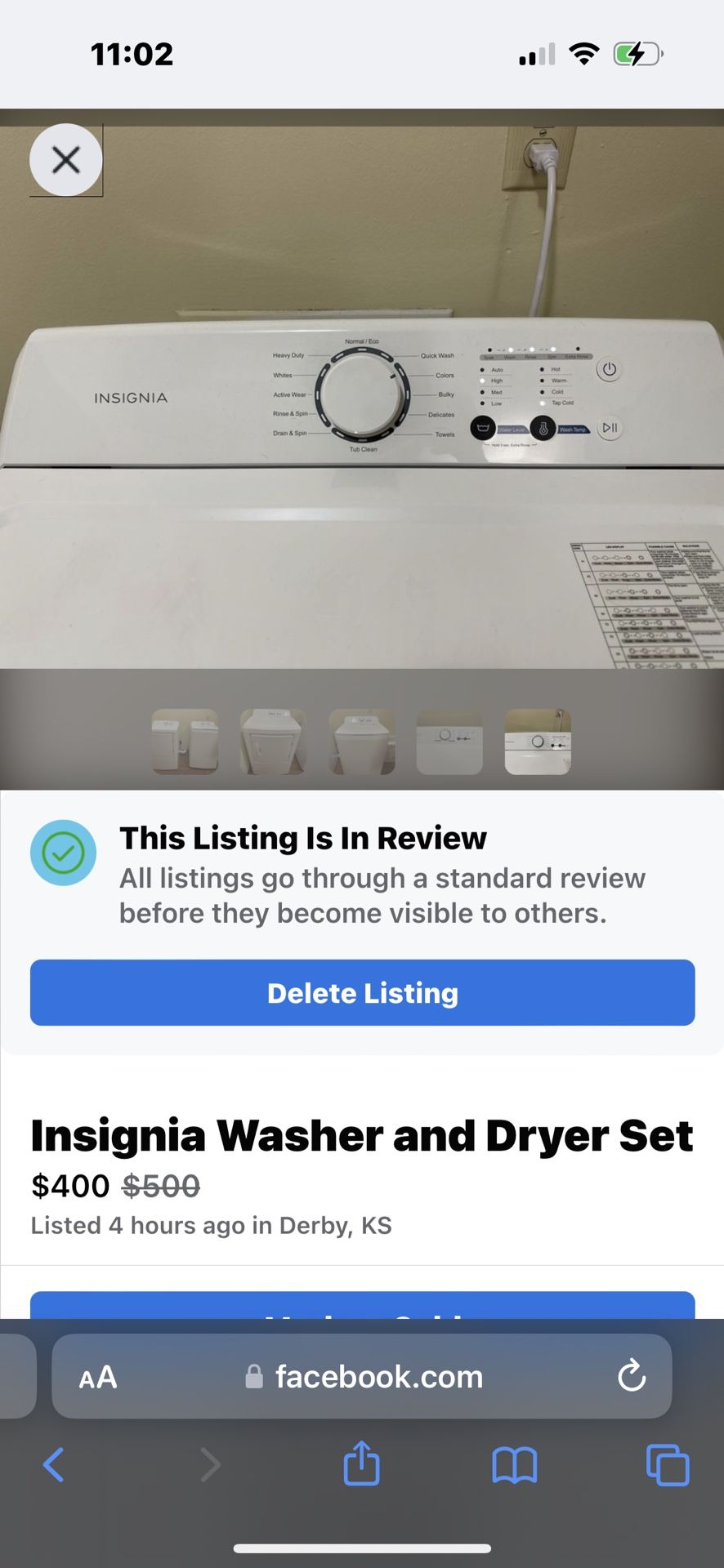 Insignia Washer And Dryer Set