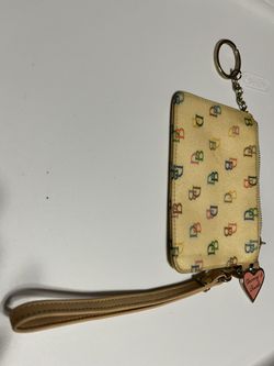 Dooney & Bourke Vintage Multi Colored Cream Wristlet $25