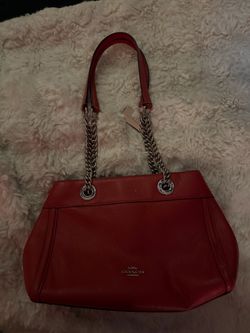 ruby red coach purse