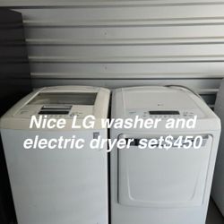 Nice LG Washer And Electric Dryer Set 