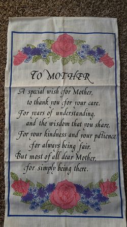 Fabric Banner "To Mother" Perfect Gift!