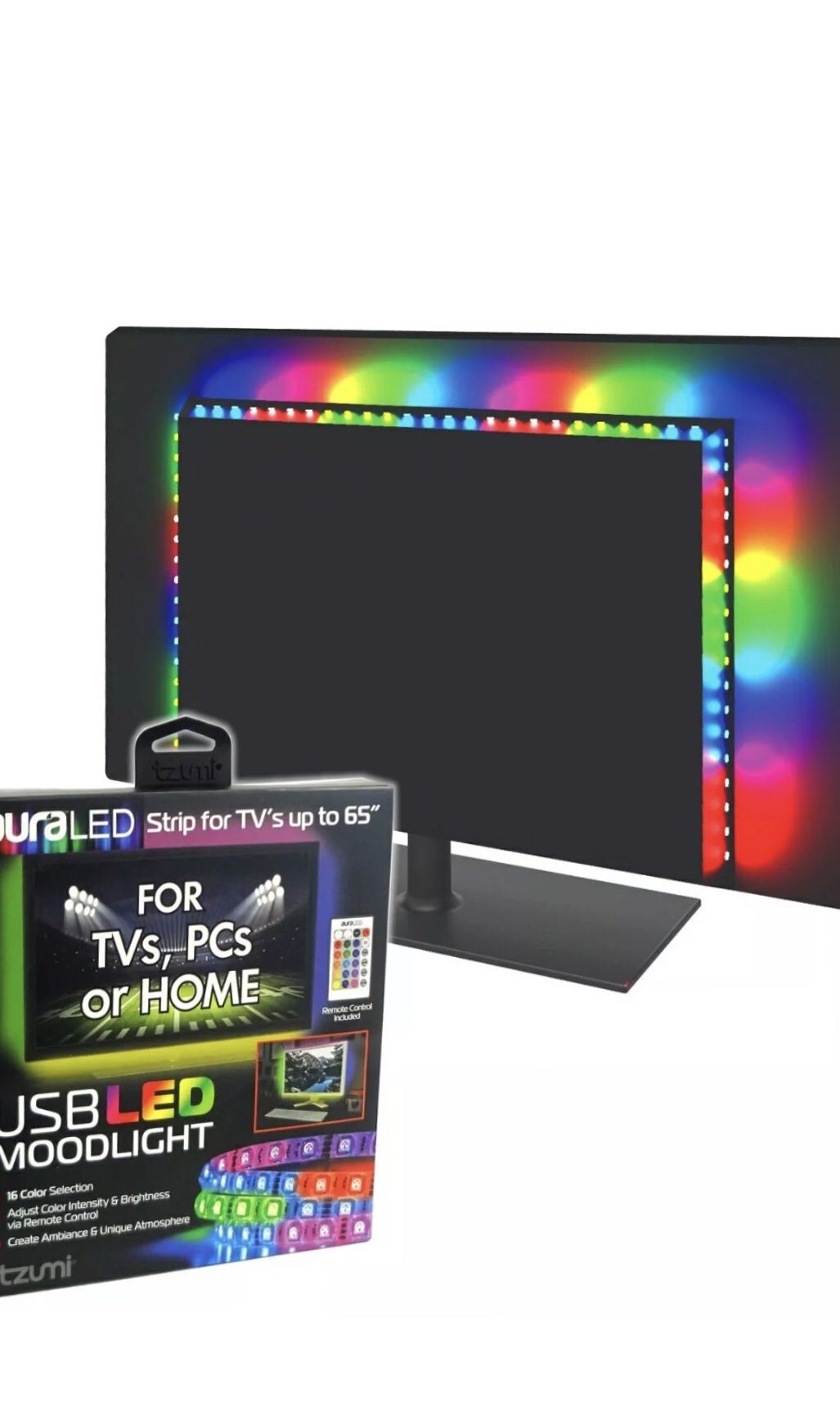 New Tzumi USB LED Remote Control Moodlight
