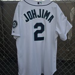 Authentic Majestic MLB Seattle Mariners Kenji Johjima Baseball Jersey Size 52