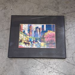 Black Plastic Framed Central Park Cityscape Art Print