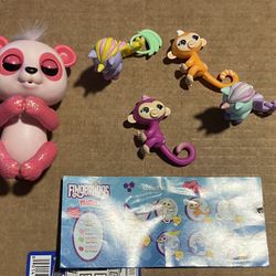 Fingerlings Lot Monkeys Unicorns Pink Panda 