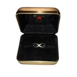 Silver Tone Infinity Love Ring Size 7.5