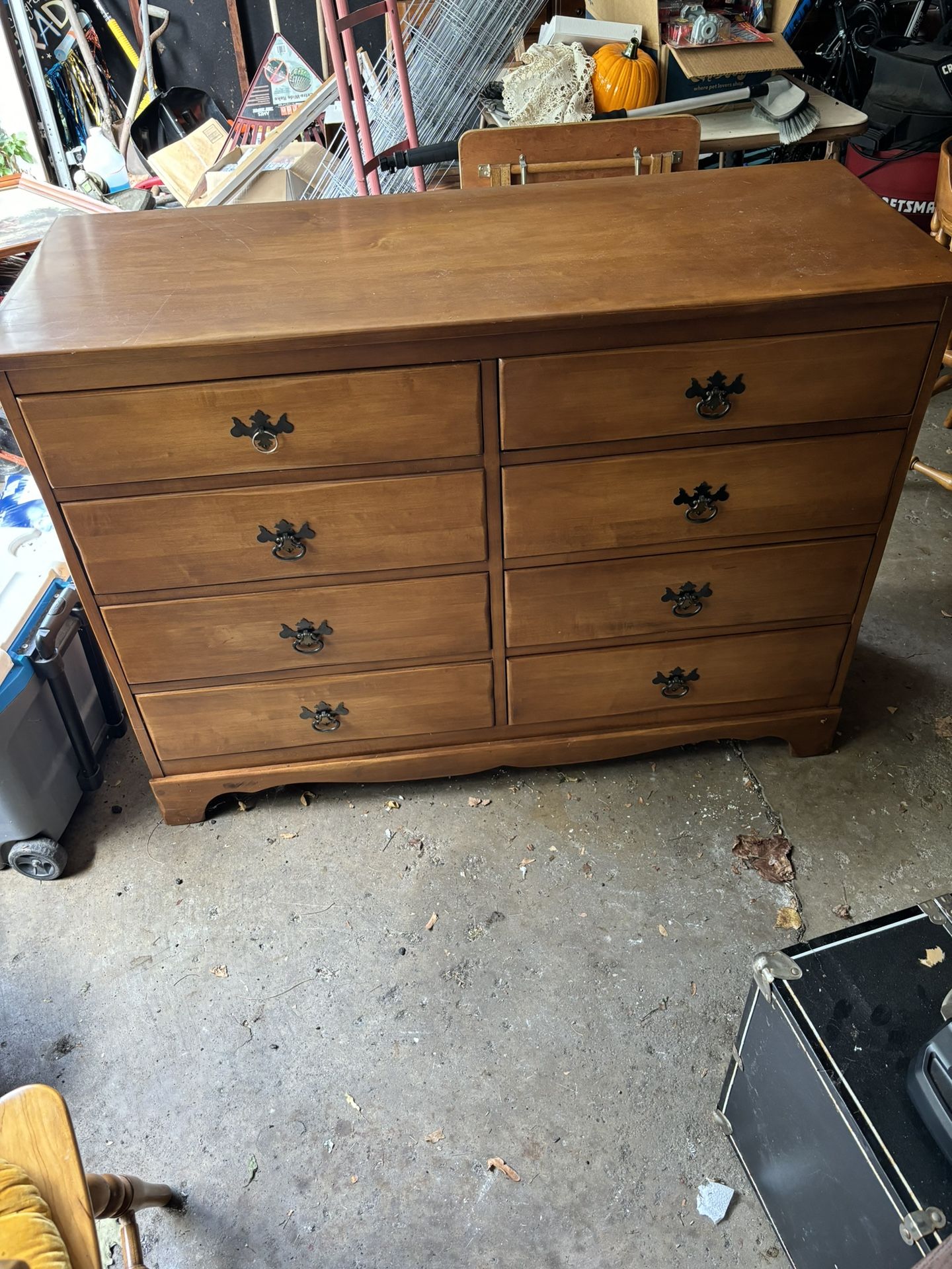 Maple Dresser With Mirror