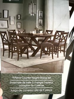 9 Piece Counter Height Dinning set