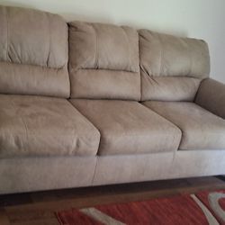 Couch W/ 2 END TABLES And 2 Large Lamps