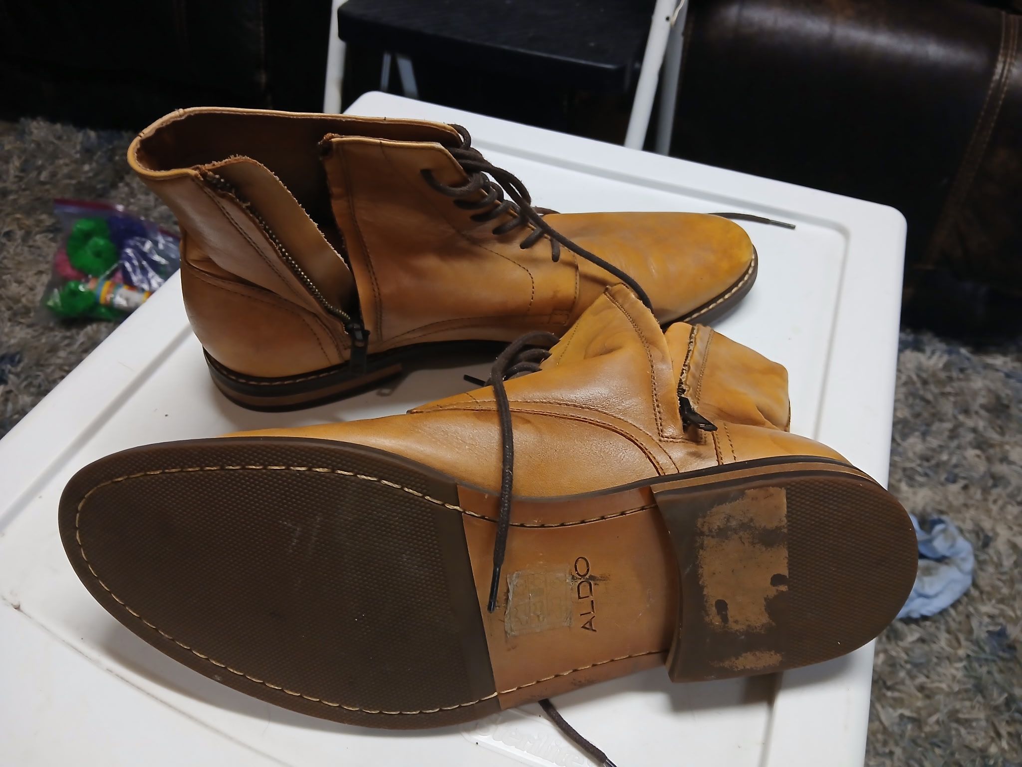 Men’s Aldo Ankle Boot Zipper & Lace Up