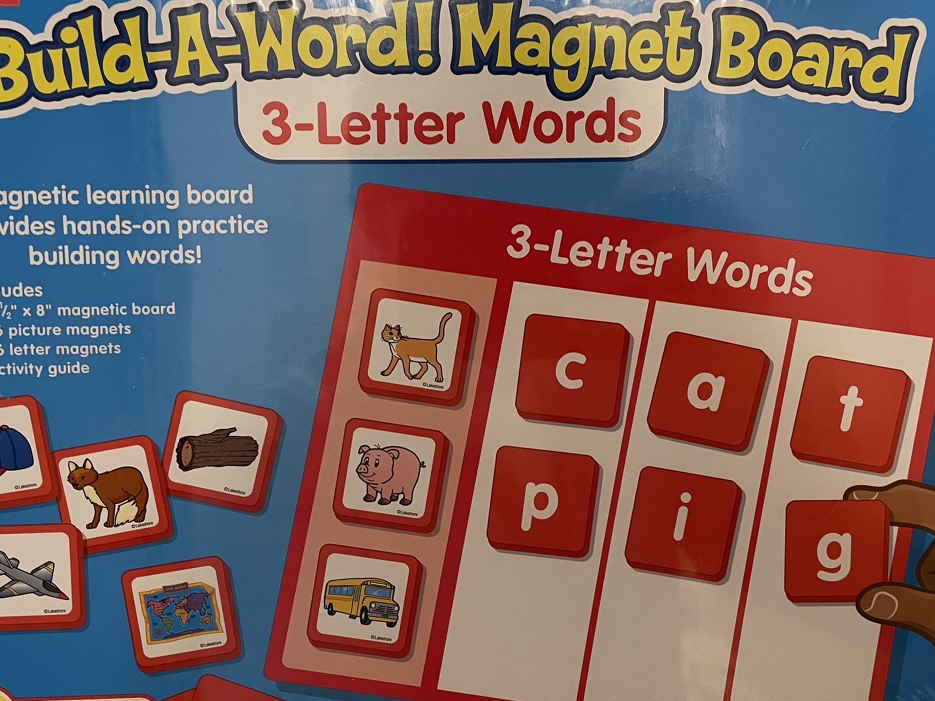 Build A-Word! 10.5x8 Magnet Board (3 letter words), Brand new factory sealed! Ships out ASAP! Thanks for looking! Includes: 10.5x8” magnetic board 3