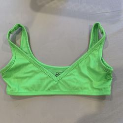 Oh polly neon green bathing suit top Xs