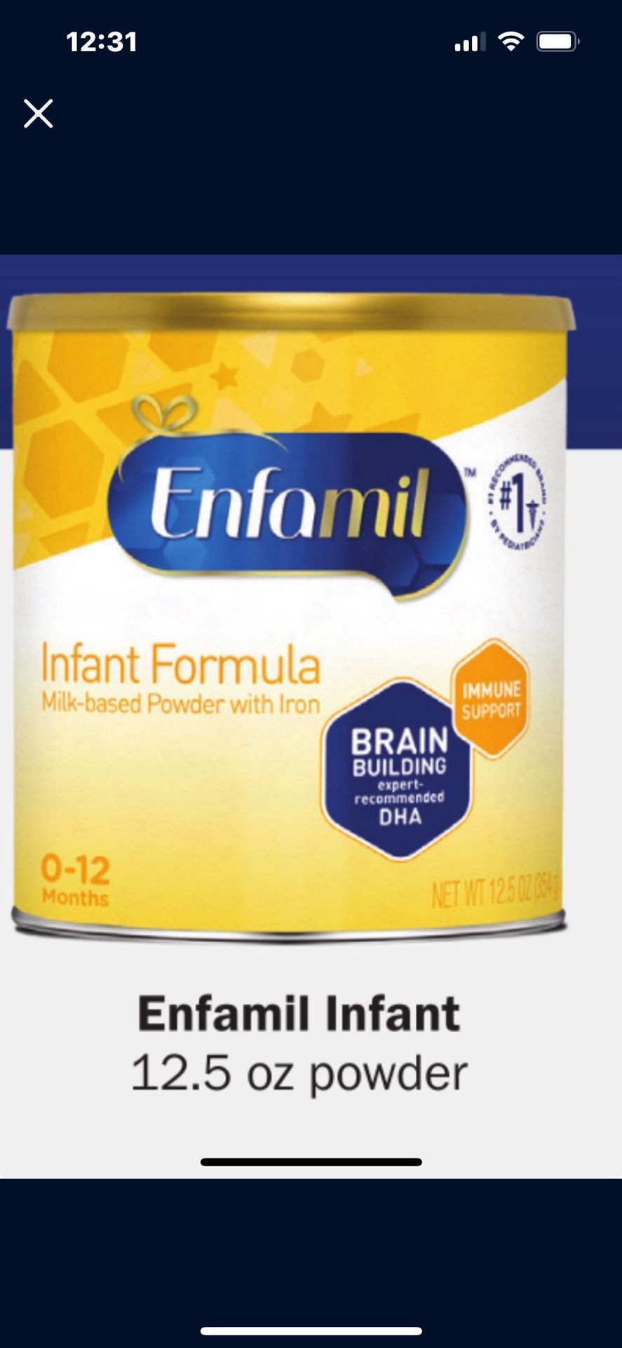 Enfamil Yellow Can