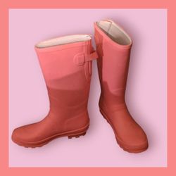 NWOT Sierra Women's Pink Rubber Rain Boots Size 9 
