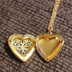 Gold Plated Heart Pendant Locket