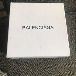 BALENCIAGA belt,black & Silver 