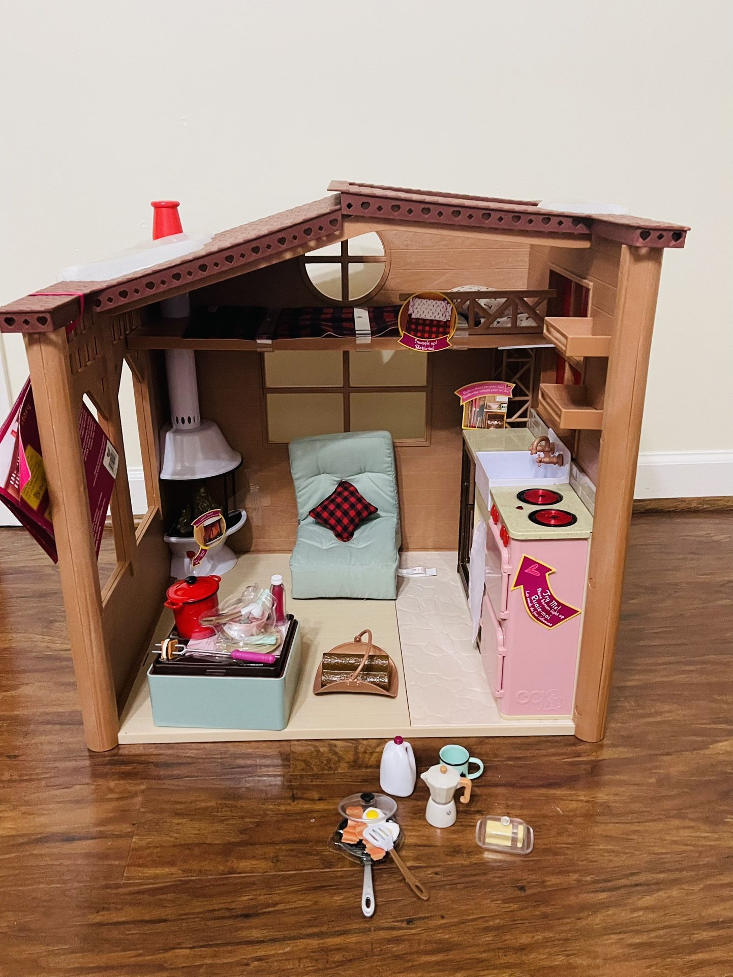 Our Generation Cozy Cabin Dollhouse Playset for 18" Dolls