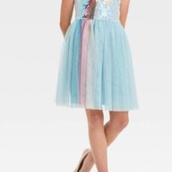 $10 ! Zenzi Girls Sleeveless Unicorn Tulle Dress. XL(14)