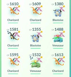 Pokemon GO Gigantamax Charizard Blastoise Venusaur Gengar