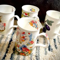 ~Roy Kirkham 4 Lot Bone China Mugs~