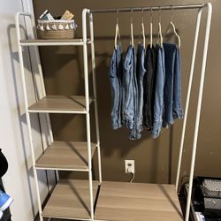 Clothing Rack With Shelves