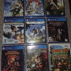 PS4 and Wii games - Donkey Kong Country, Micecraft Dungeons, Sword Art Online, and more