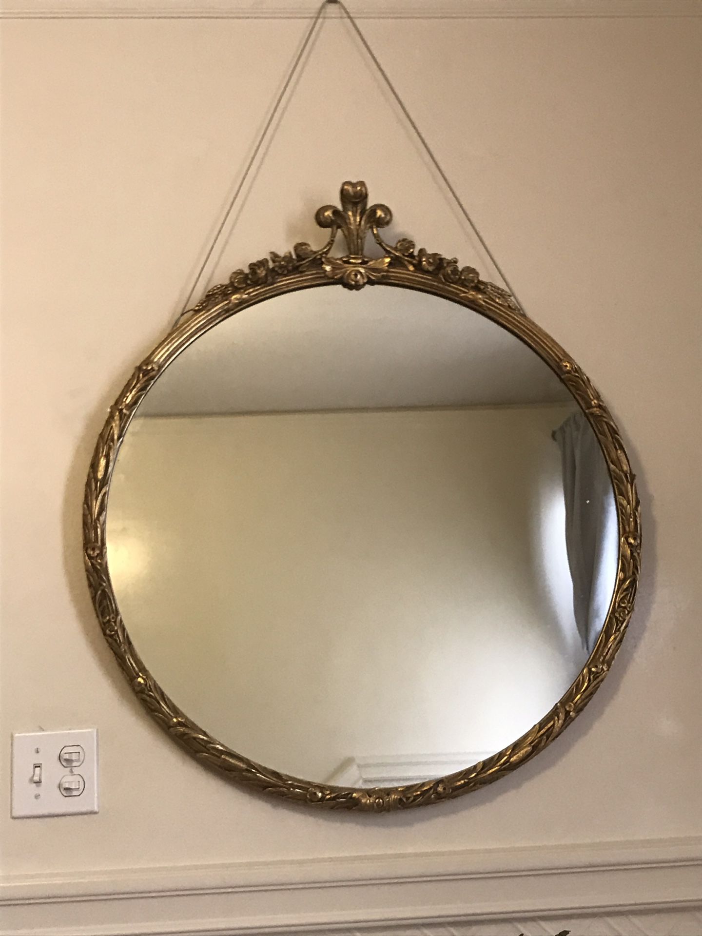 Traditional gold framed mirror