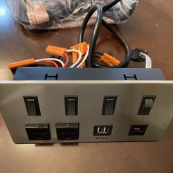 Power Center Brushed Stainless Steel 