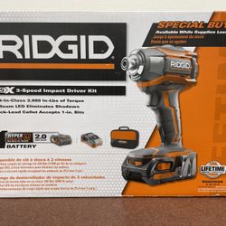 NEW Ridgid 3-speed Impact Driver Kit