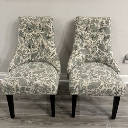 World Market Upholstered Accent Chairs – Set of 2 – Nailhead Detail