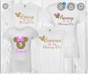 Coustom made Disney shirts for the whole family !