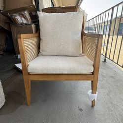 Natural wood Accent Armchair