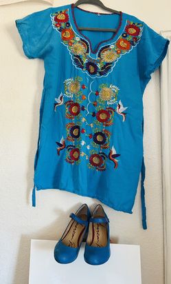 LATIN CULTURAL/BOHO TUNIC DRESS OR TOP With SHOES $10.00