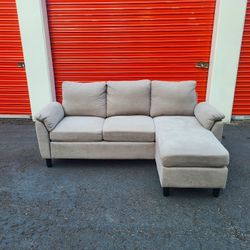 Tan Small Sectional Couch - Free Delivery