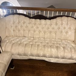 3-Piece Victorian Style Couch Set w/ Chair – Needs Cleaning – $200 (Pickup Only – 76133)