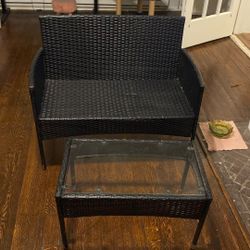 Plastic Wicker Style Outdoor Set 