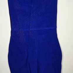 Women's Bodycon Halter Top Blue Dress 